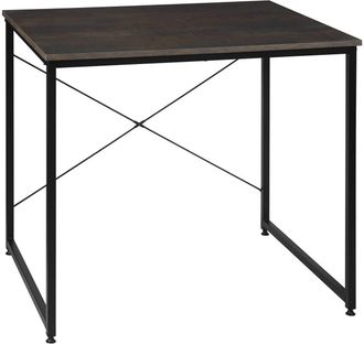 Woltu Woltu Scrivania Computer Tavolo Pc Scaffale Moderno Per Ufficio Lavoro Studio Ruggine + Nero