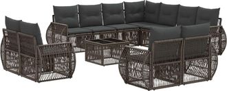 vidaXL Conjunto De Sof&aacute;s De Jard&iacute;n 12 Uds. Gris Y Gris Oscuro Vidaxl