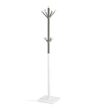 HERDASA Herdasa - Perchero Mod. 429 Moderno Herrajes Cromo Satinado Lacado Blanco, 180 Cm(alto)34 Cm(ancho)34 Cm(largo)