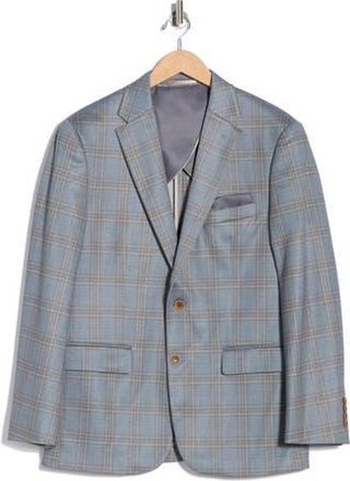 Duchamp Slim Fit Plaid 4-Way Stretch Sport Coat in Grey at Nordstrom Rack, Size 38Short