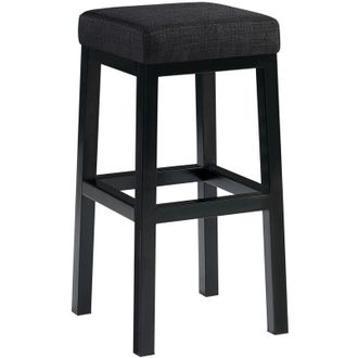 Clp Clp - Taburete De Bar Taylor Funda De Tela Altura Del Asiento 78 Cm Estructura De Metal Negro Gris Oscuro