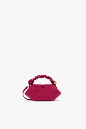 Ganni Persian Red Mini Bou Bag in Grained