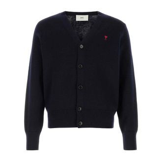 Ami Cardigans, male, Blue, Size: XL Adchkc361 Merinos Cardigan