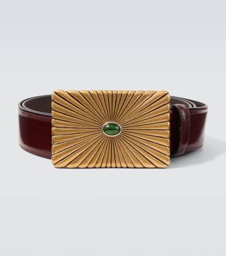 Versace Embellished leather belt