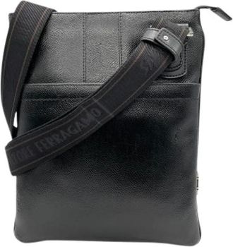 Ferragamo Pre-owned Cross Body Bags, male, Black, Size: ONE SIZE Pre-owned Shoulder bag