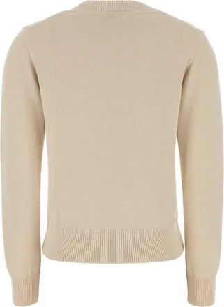 Kenzo Womens Boke Sweater Beige Cotton Wool