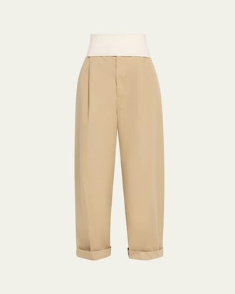 Darkpark Wendy Elastic Waist Wide-Leg Trousers