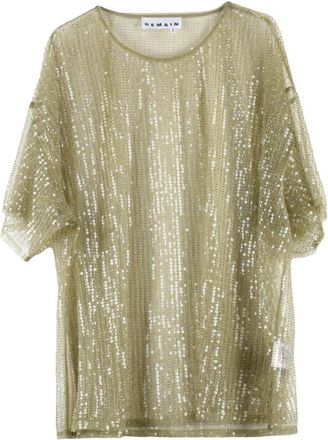 Remain Blouses - Dames - Blouses - Groen - M - Overhemden