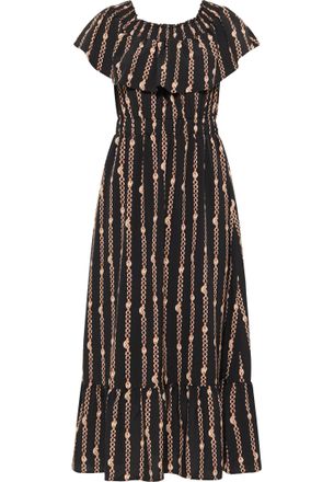 Faina Maxi-jurk met all-over print Dames zwart