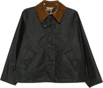 Barbour Corduroy-collar Waxed Jacket