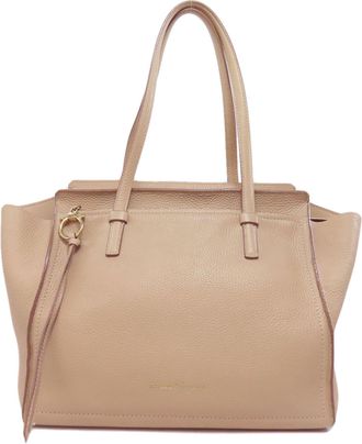 Ferragamo Pink Beige Leather Tote Bag (Pre-Owned)