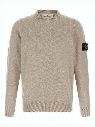 Stone Island Knitted Sweater With Classic Crew Neckline