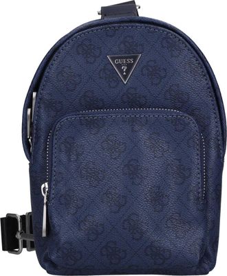 Guess Enkelvoudige schoudertas van imitatieleer - Heren - Rugzakken - Blauw - ONE Size - Leer - Tassen