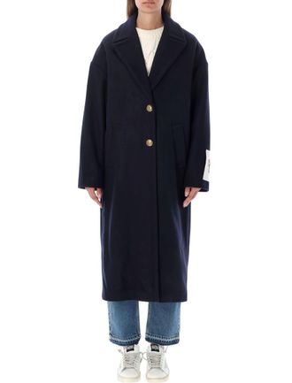 Golden Goose Heraldic Buttons Single-Breasted Cocoon Coat