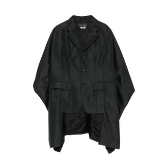 Comme Des Gar&ccedil;ons Capa asim&eacute;trica abotonada estilo capa - Jackets - Mujer - Negro - S