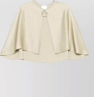 Forte_Forte satin short-sleeve cape jacket