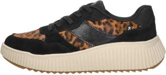 Rieker Sneakers Laag - Dames - Sneakers - Veelkleurig - 38 EU - Leer - Schoenen