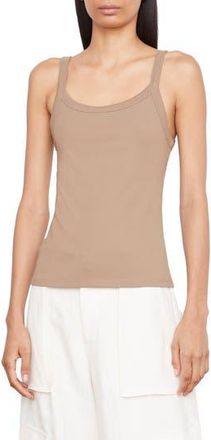 Vince Rib Scoop Neck Tank Top in Shale at Nordstrom Rack, Size X-Large