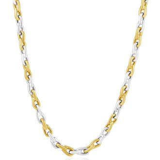 Pompeii3 Mens 14k Gold (65gram) or Platinum (122gram) 6mm Link Chain Necklace 20