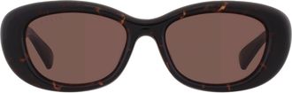 Gucci Brown Oval Ladies Sunglasses GG1829SK 002 53