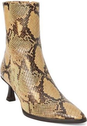 Matisse Footwear Gabbie Pointed Toe Bootie in Tan Snake at Nordstrom Rack, Size 6.5