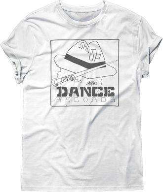 Generic Shut Up Dance Records T-Shirt Rave House Jungle Break Beat Hard Core (UK, Alpha, XXL, Regular, Regular, Standard, White)