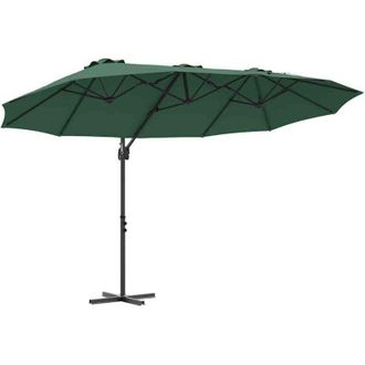 vidaXL Parasol De Jard&iacute;n Tipo Cantilever Verde 372 X 198 X 243 Cm Vidaxl
