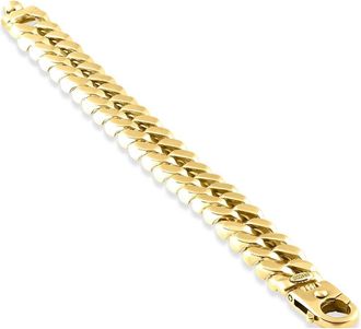 Pompeii3 Mens Heavy Cuban 14k Gold (115gram) or Platinum (186gram) 14.5mm Link Bracelet 8.75
