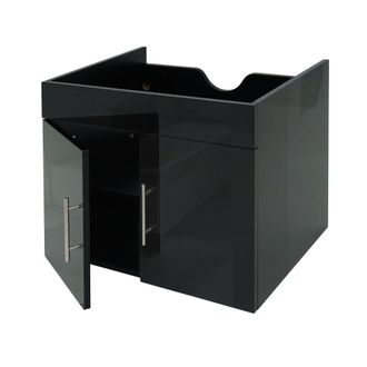Hhg [nunca Usado] Mueble Bajo Lavabo Hhg-236, Mueble Bajo Lavabo Muebles De Ba&ntilde;o, Mvg Alto Brillo 60cm, Negro