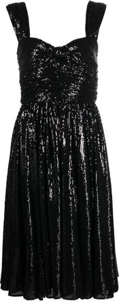 Polo Ralph Lauren sequin-embellished midi dress - women - Polyester/Recycled Polyester - 6 - Black