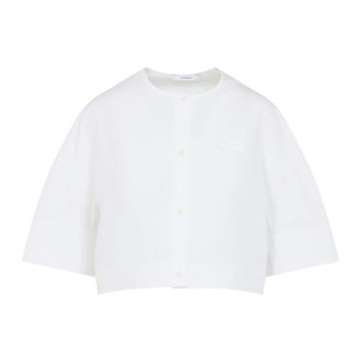 Givenchy Dames, Blouses & Shirts, Wit, Maat: S Katoen