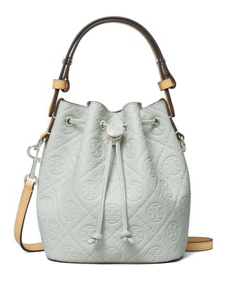 Tory Burch T Monogram mini bucket-tas - Grijs