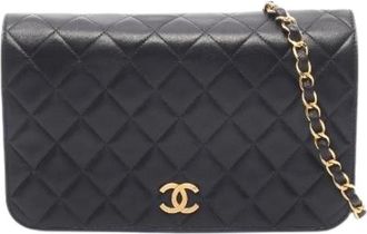 Chanel Pre-owned Matelasse Lambskin Shoulder Bag - Dames - Vintage Schoudertas - Zwart - ONE Size - Leer - Vintage