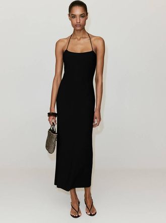 Mango Vestito avvitato collo halter nero - Donna - XXS - MANGO