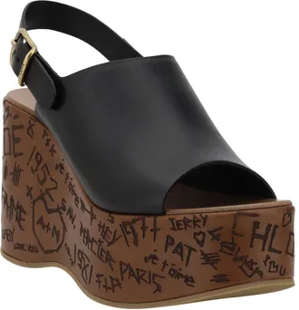 Chlo&eacute; Maxime Leather-Trim Sandal