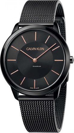 Calvin Klein Minimalistische Horloge - Heren - Horloges - Zwart - ONE Size - Accessoires