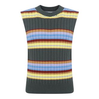 Dries Van Noten Sleeveless Knitwear, male, Multicolor, Size: M Mosaic 3730 M.k. T.Top