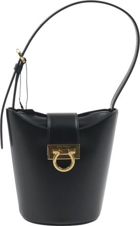 Ferragamo Bucket Bags, female, Black, Size: ONE SIZE Shoulder Bags