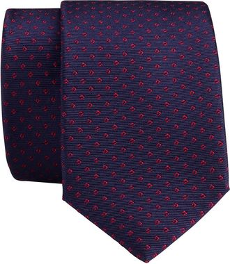 Bexley Cravate Soie Motif Carr&eacute;