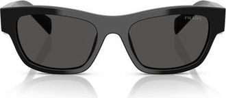 Prada 52mm Butterfly Polarized Sunglasses in Black at Nordstrom