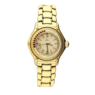 Ebel Pre-owned Ebel Ebel Discovery Champagne Dial Ladies Watch 139
