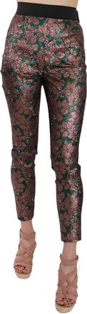 Dolce & Gabbana Multikleur Iriserende Brokaat Jacquard Broek Crop Pants
