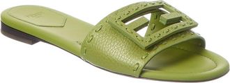 Fendi Fendi Baguette Leather Flat Sanda