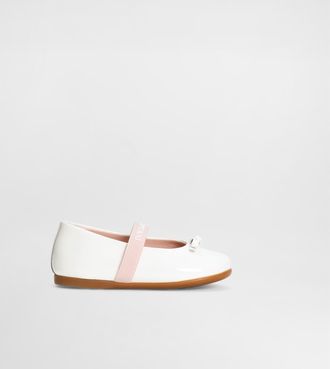 Dolce & Gabbana Patent Leather Ballet Flats - Woman White Leather 20
