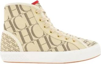 Carolina Herrera Canvas Caracas Platform Sneakers - Heren - Sneakers - Beige - 38 EU - Schoenen