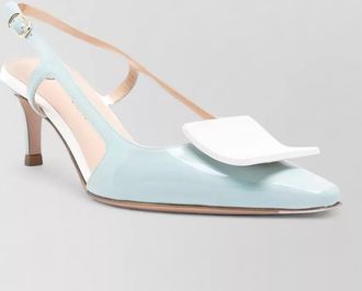 Roberto Festa Milano leather square-toe slingback pumps