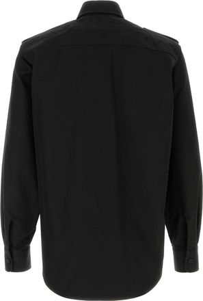 Alexander McQueen Cotton Military Shirt - Black