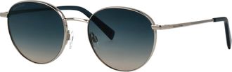 Marc O'Polo Sonnenbrille MARC OPOLO Modell 505123, Herren, silber, leicht gl&auml;nzend, metallic, Sonnenbrillen Sonnenbrille, Form Panto, Logoschriftzug auf B&uuml;gel, Me