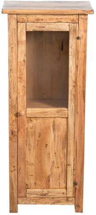 Biscottini International Vitrina De Estilo Country De Madera Maciza De Tilo Acabado Con Efecto Natural