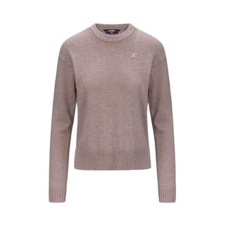 K-Way K-Way, Round-neck Knitwear, female, Pink, Size: S Domitine Sweater
